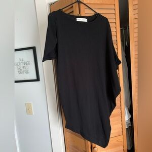 Marie Eiffel asymmetrical Black Dress sz Xs-S